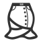 Gray Skirt Icon, skirt,clothing
