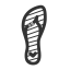Gray Slippers Icon, slippers,shoes