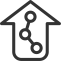 Data Reporting Icon, data,reporting,house