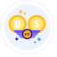 Bitcoin vs Dollar Icon, Bitcoin vs Dollar,comparison