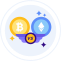 Bitcoin vs Ethereum Icon, Bitcoin vs Ethereum,comparison