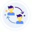 Peer to Peer Icon, P2P,peer to peer