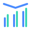 Line - Multi - Series Bar Chart Icon, data,line - bar,multi - series