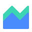 Stacked Area Chart Icon, area,data,stacked area chart