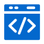 Coding Window Filled Icon, coding,filled,window