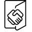 External Visit Icon, external visit,handshake,document