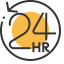 24 - Hour Icon, 24 - hour,service,time
