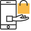 Online Shop Icon, online shop,phone,shopping bag