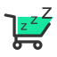 Sleeping Shopping Cart Icon, shopping cart,sleep