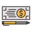 Bank Check Payment Icon, bank check,dollar,payment