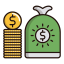 Cash Icon, cash,coin,money bag