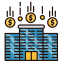 Company Flow Icon, cash flow,coins,company