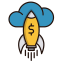 Fast Money Icon, cloud,fast money,lightbulb