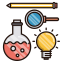 Formal Science Icon, flask,lab,science