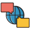 Global Discussion Icon, discussion,global,globe