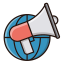 Global Promotion Icon, global,megaphone,promotion
