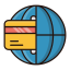 Global Transaction Icon, global,globe,transaction