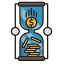 Hourglass with Money Icon, hourglass,money,time