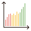 Increase Icon, bar graph,growth,increase