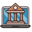 Internet Banking Icon, bank,internet banking,laptop