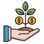 Investment 2 Icon, hand,investment,plant