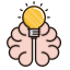 Knowledge Icon, brain,knowledge,light bulb
