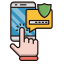 Mobile Security Icon, mobile security,phone,shield