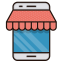 Mobile Shop Icon, commerce,mobile shop
