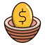 Money Egg Icon, dollar,money egg,nest