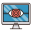 Monitoring Icon, eye,laptop,monitoring