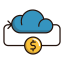 Online Money Icon, cloud,dollar,online money