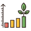 Performance 3 Icon, bar graph,performance,plant