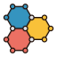 Physics Icon, molecules,physics,shapes