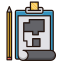 Planning Icon, clipboard,pencils,planning