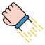 Power Hit Icon, hand,power,speed