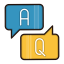 Question and Answer Icon, answer,question,speech bubbles