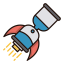 Rush Icon, fuel,rocket,rush