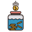 Savings Icon, hand,piggy bank,savings