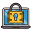 Secure System Icon, laptop,lock,secure system