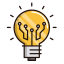 Technology Solution Lightbulb Icon, lightbulb,solution,technology