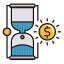 Time is Money 2 Icon, hourglass,money,time