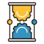 Time Management Icon, checkmarks,hourglass,time management