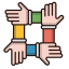 Union Icon, collaboration,hands,union
