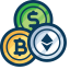 Bitcoin Trade Icon, Trade,Bitcoin,Cryptocurrency