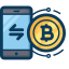 Mobile Bitcoin Icon, Mobile,Bitcoin