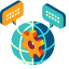 International Management Process Icon, business,international,management process