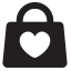 Shopping Bag Heart Icon, shopping,bag,heart