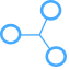 Wide Multi - Industry Data Coverage Icon, data coverage,multi - industry,connected circles