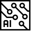 AI Chip Structure Icon, AI,chip structure