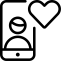 Dating Smartphone Man Icon, dating,smartphone,love